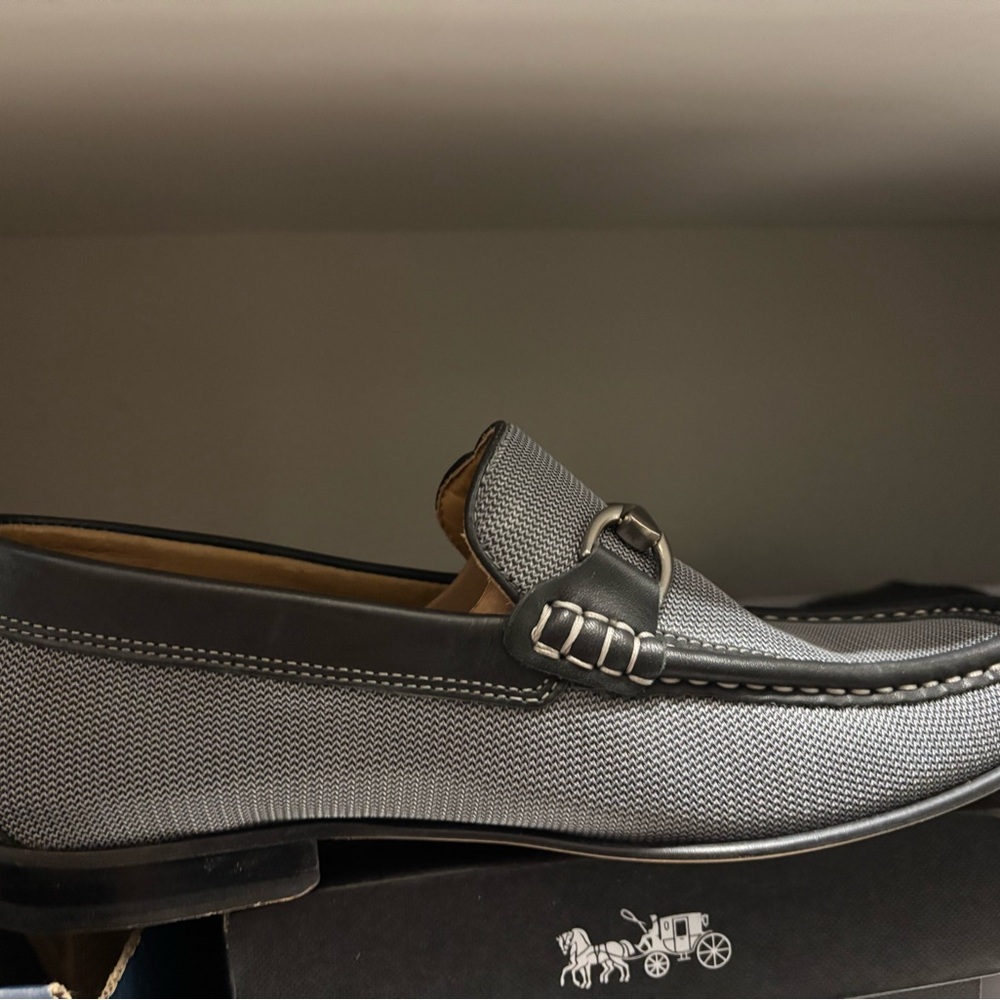 Donald J. Pliner Gray Slip-On Loafers
